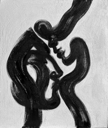union of two people 50х60 Schilderij getiteld "union of two people…" door Anastasiia Iurzinova, Origineel Kunstwerk, Acryl Gemonteerd op Karton