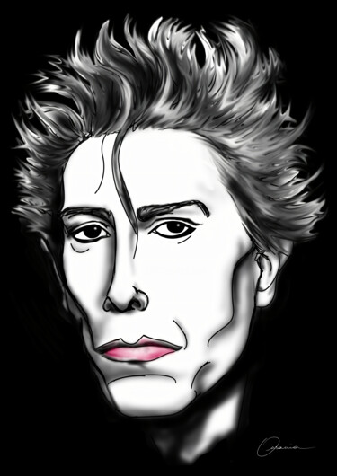 Richard Butler Psychedelic Furs Musician Singer Artwork Digital Arts titled "Richard Butler Psyc…" by Ouraniart, Original Artwork, Digital Painting