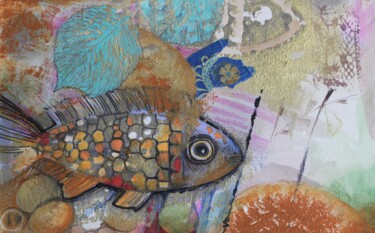 Pittura intitolato "Poisson mixed" da Oxana Zaika, Opera d'arte originale, Acrilico
