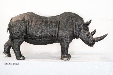"extinction critique" başlıklı Heykel Emmanuel Guillon tarafından, Orijinal sanat, Metaller