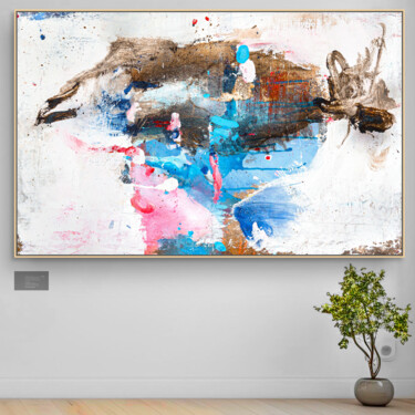 Painting titled "Lone Pachyderm" by Adriano Ribeiro, Original Artwork, Acrylic