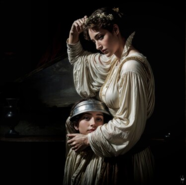 JEUNE MÈRE ET SA FILLE (53CM X 53CM)