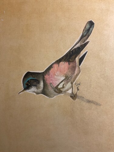 "oiseau 3" başlıklı Resim Lautiard tarafından, Orijinal sanat, Guaş boya
