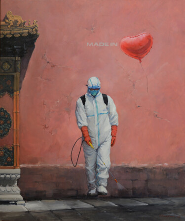 Pittura intitolato "Made in Love" da Oleg Kateryniuk, Opera d'arte originale, Olio Montato su Telaio per barella in legno