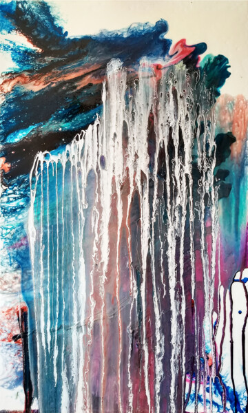 Painting titled "Voices" by Teresa Martins, Original Artwork, Stained glass painting