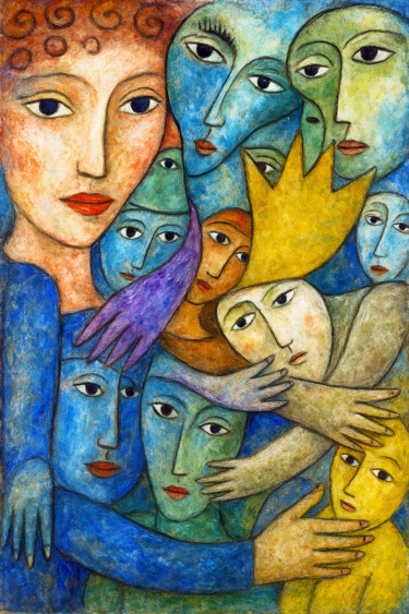 Arte digitale intitolato "Ensemble de personn…" da Pacôme Coquet, Opera d'arte originale, Pittura digitale Montato su Allumi…
