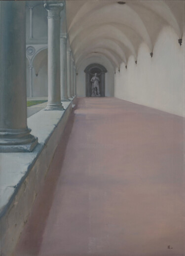 "Santa Croce Gallery" başlıklı Tablo Oleg Kateryniuk tarafından, Orijinal sanat, Petrol Ahşap Sedye çerçevesi üzerine monte…