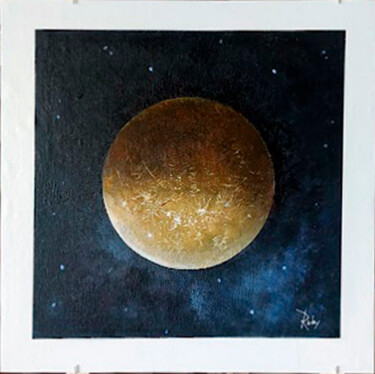 Pittura intitolato "planète 1" da Claude Ruby, Opera d'arte originale, Acrilico Montato su Pannello di legno