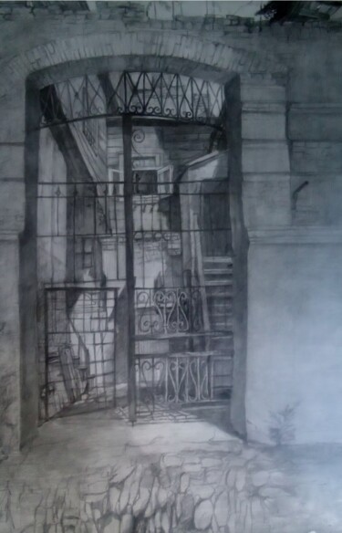Disegno intitolato "Полдень" da Sofia Rycanova, Opera d'arte originale, Grafite