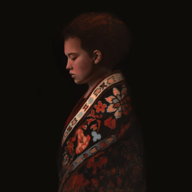 Pittura intitolato "Peaceful moment" da Bart Van Zweeden, Opera d'arte originale, Olio