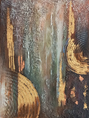 Alien Civilization Abstract Wall Art .Textured Digital Paint 「Alien Civilization…」というタイトルの絵画 Oksana Antonovaによって, オリジナルのアートワーク, アクリル