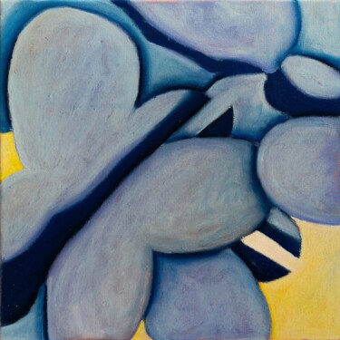 Painting titled "flower" by Justynamariaporowska, Original Artwork, Pastel Mounted on Wood Stretcher frame
