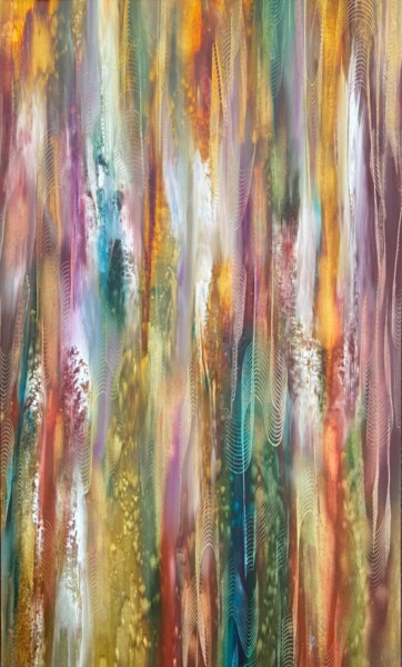 Schilderij getiteld "Fantasy" door Khrystyna Kozyuk, Origineel Kunstwerk, Olie Gemonteerd op Frame voor houten brancard