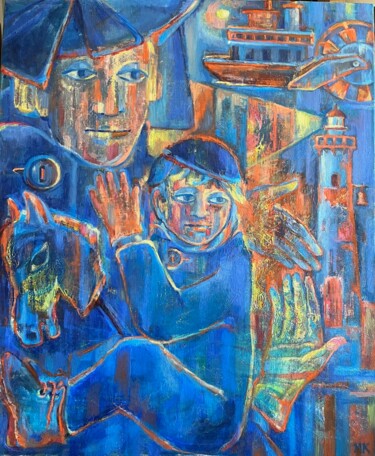 "Angst and Toys" başlıklı Tablo Marina Kalinovsky tarafından, Orijinal sanat, Petrol