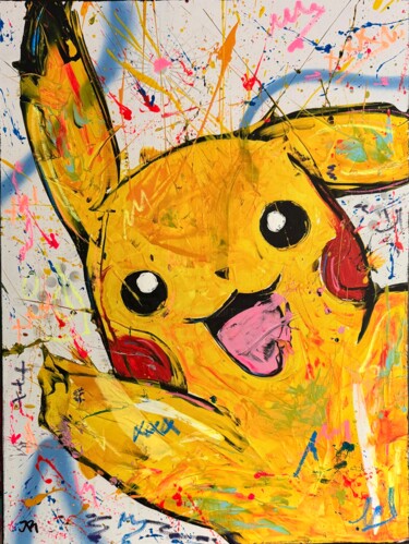 绘画 标题为“Pika” 由Jose Rivera, 原创艺术品, 丙烯 安装在木质担架架上