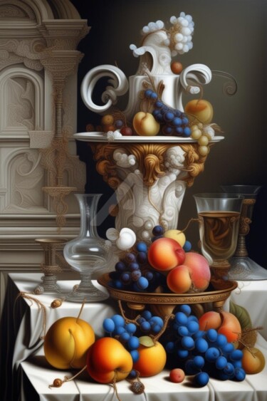 数字艺术 标题为“Nature morte 19” 由Georgii Stepanov, 原创艺术品, 数字油画