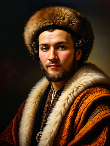 Arte digitale intitolato "Recreating Rembrand…" da Daniel Arrhakis, Opera d'arte originale, Immagine generata dall'IA