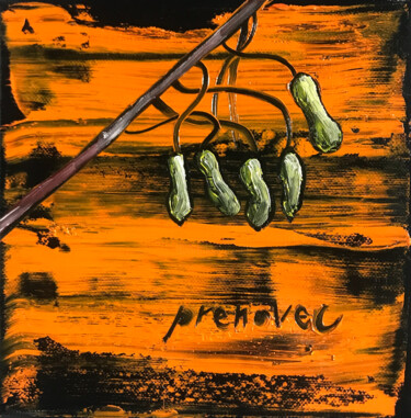 绘画 标题为“Cacahouètes, 5/10” 由Raphaël Prenovec, 原创艺术品, 油 安装在木质担架架上