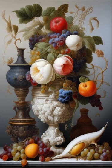 Digitale Kunst getiteld "Nature morte 22" door Georgii Stepanov, Origineel Kunstwerk, Digitaal Schilderwerk
