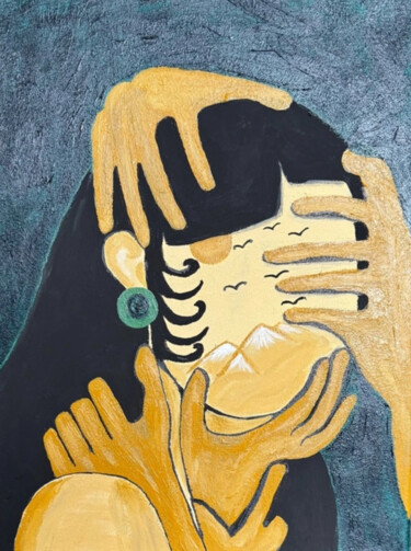 Schilderij getiteld "Support" door Inga Maisuradze, Origineel Kunstwerk, Acryl