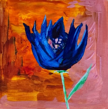 「MiniFlora - 3」というタイトルの絵画 Milto Siderisによって, オリジナルのアートワーク, アクリル