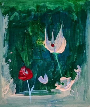 "MiniFlora - 8" başlıklı Tablo Milto Sideris tarafından, Orijinal sanat, Akrilik