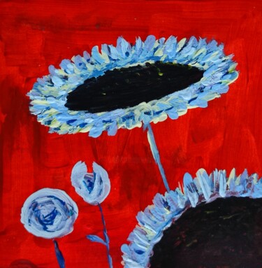 "MiniFlora - 12" başlıklı Tablo Milto Sideris tarafından, Orijinal sanat, Akrilik