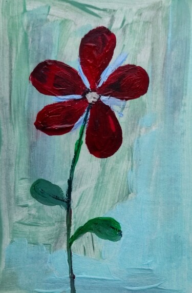 「MiniFlora - 14」というタイトルの絵画 Milto Siderisによって, オリジナルのアートワーク, アクリル