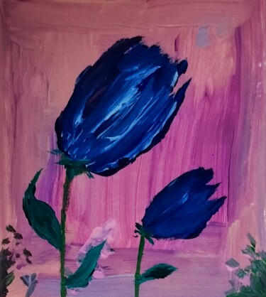 「MiniFlora - 18」というタイトルの絵画 Milto Siderisによって, オリジナルのアートワーク, アクリル