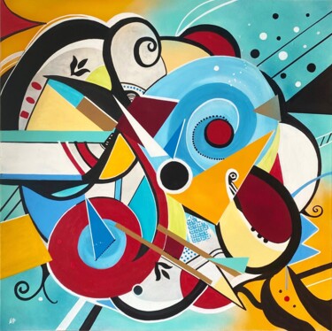 Painting titled "Meraki" by Maria Paschen, Original Artwork, Acrylic Mounted on Wood Stretcher frame