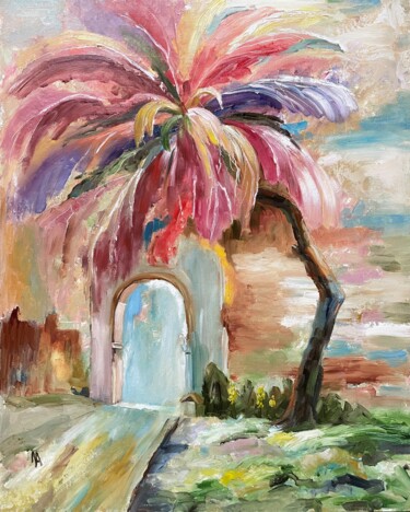 Whispers Beyond the Arch Pittura intitolato "Whispers Beyond the…" da Natalie Aleksejeva (NatalieVerve), Opera d'arte originale, Olio