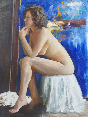 Pintura titulada "Angel" por Anastasiia Astapenko, Obra de arte original, Oleo Montado en Bastidor de camilla de madera