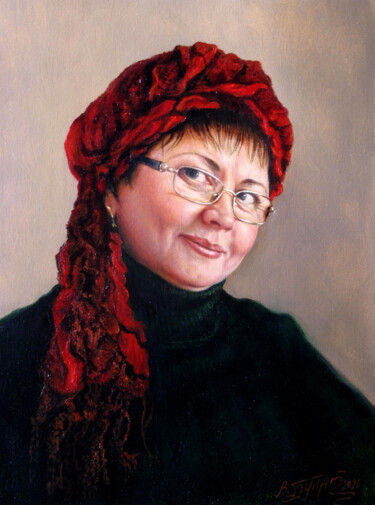 Pittura intitolato "Modest" da Valeriy Bulat, Opera d'arte originale, Olio Montato su Telaio per barella in legno