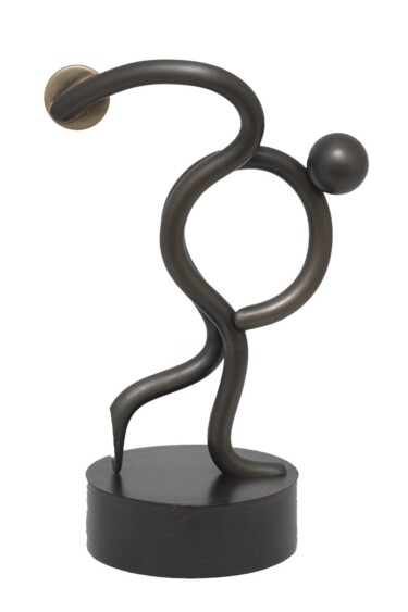 Scultura intitolato "Discobole" da André Michel, Opera d'arte originale, Metalli