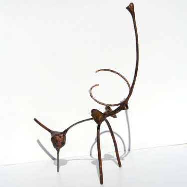 Animali fili, sculpture minimaliste 제목이 "Animali fili, sculp…"인 조형물 Vanessa Renoux로, 원작, 금속