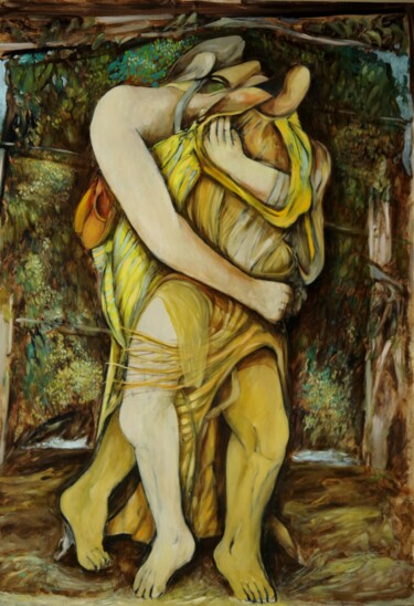 Schilderij getiteld "Pergolato" door Daniele Masini, Origineel Kunstwerk, Olie