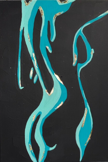 Schilderij getiteld "SMOKE BREATHING" door Inga Maisuradze, Origineel Kunstwerk, Acryl