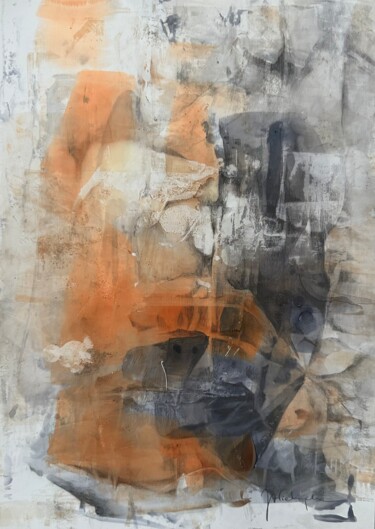 Schilderij getiteld "What’s on your mind…" door Joanna Wietrzycka, Origineel Kunstwerk, pigmenten Gemonteerd op Houten paneel