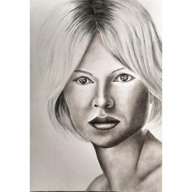 Disegno intitolato "Brigitte" da Luca Eliseo Rota, Opera d'arte originale, Grafite