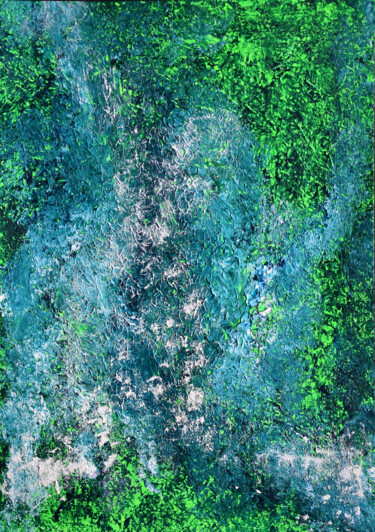 Painting titled "Cosmos 017" by Burkhard Baier, Original Artwork, Acrylic