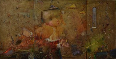 绘画 标题为“,, Инфанта и птица…” 由Геннадий Шлыков, 原创艺术品, 油 安装在木质担架架上