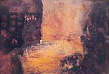 Painting titled "Restam poucos" by Galvão, Original Artwork, Acrylic Mounted on Wood Stretcher frame