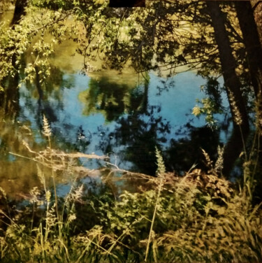 绘画 标题为“Specchio d'acqua” 由Stefano Anselmi, 原创艺术品, 油 安装在木质担架架上