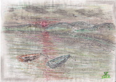 Pittura intitolato "Velence - 0" da László Székács, Opera d'arte originale, Pastello