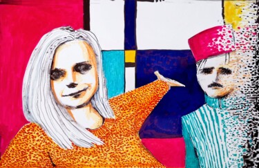 Disegno intitolato "We'll crop it later" da Milto Sideris, Opera d'arte originale, Pennarello