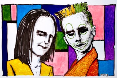 Disegno intitolato "Try to look like a…" da Milto Sideris, Opera d'arte originale, Pennarello