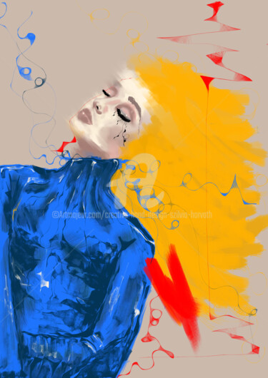 The Lightness of Sorrow Painting titled "The Lightness of So…" by Creative Hand Design Szilvia Horváth, Original Artwork, Digital Painting