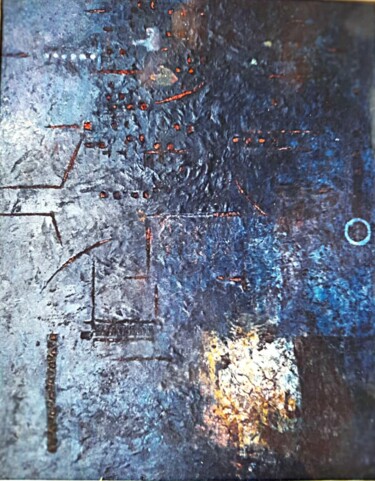 Pittura intitolato "Unidade noturna" da Galvão, Opera d'arte originale, pigmenti