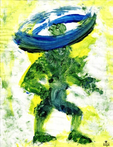 绘画 标题为“Vándor - 1” 由László Székács, 原创艺术品, 丙烯
