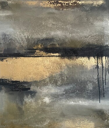 Pittura intitolato "Golden Silence" da Lusi Manukyan, Opera d'arte originale, Acrilico